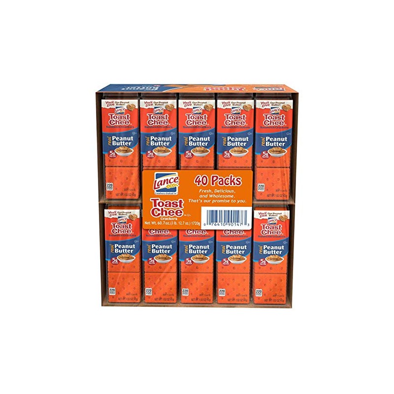 Lance Fresh Toasty Crackers with rich peanut butter sandwich crackers