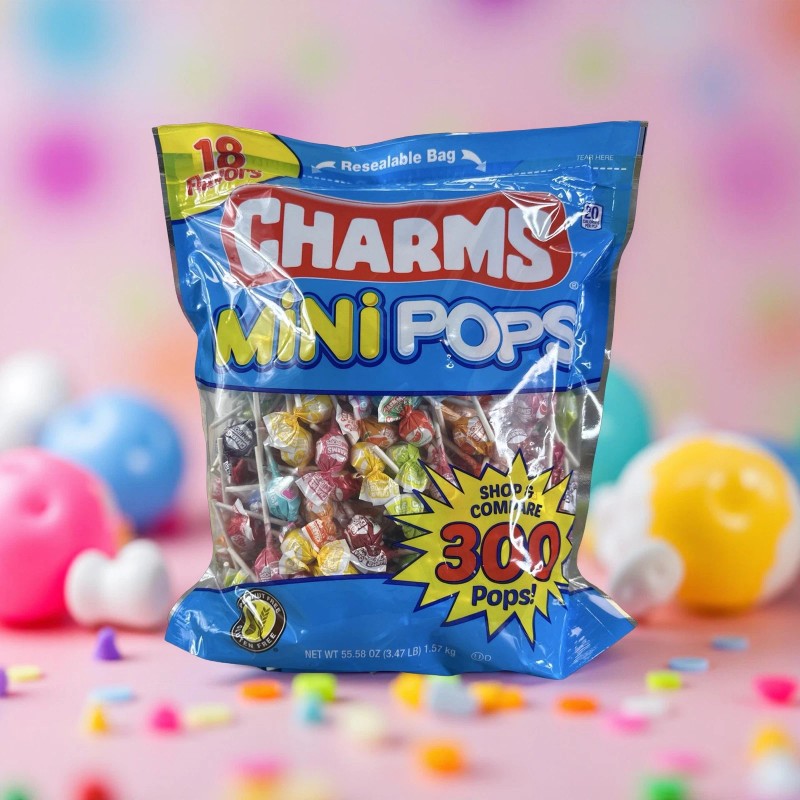 Charms Mini Pops, Classic Candy, 18 Flavors, 300 Lollipops