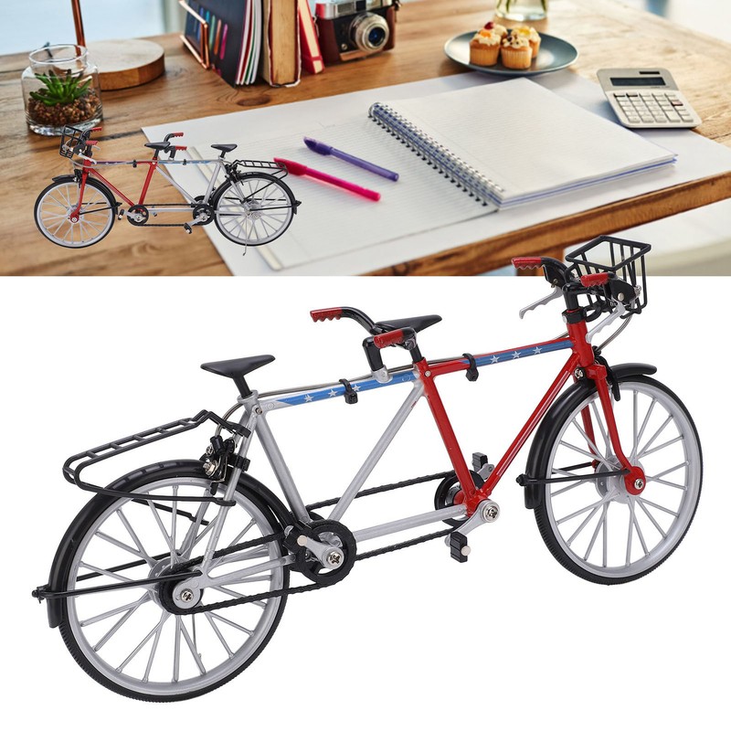 Bicycle Model Tandem Bicycle 1/10 Simulation Bike Detachable for Boys