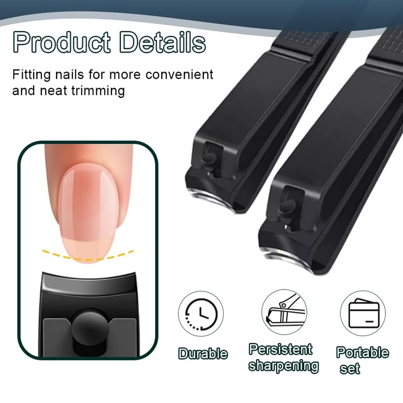 ZBKJYILF 2 Pcs Nagelknipser Set, Nail Clipper, Fingernagel Knipser
