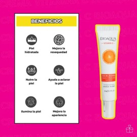Bioaqua Crema Contorno Ojos Vitamina C  Antiarrugas Ojeras