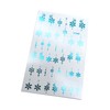 INKVICTUS Winter Snowflake Nail Decals/Sliders Blue Foil 01340