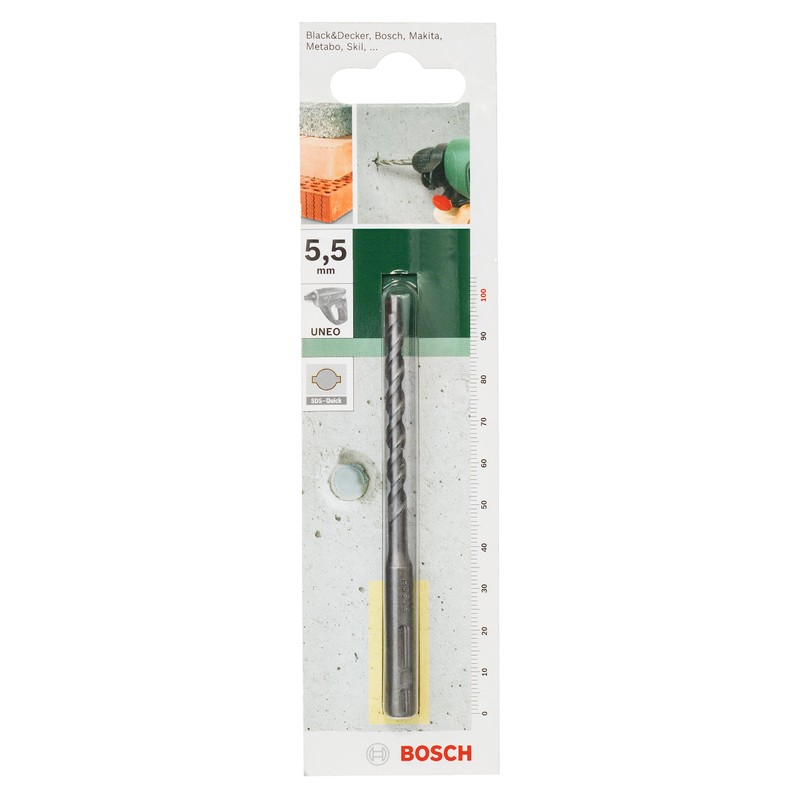 Bosch 2609256902 Concrete Drill Bit (SDS-Quick 5.5x55x100 for Bosch UNEO)