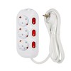 feletec feletec 3-Fach Steckdosenleiste einzeln schaltbar 1,5m Kabel Farbe: wei?,