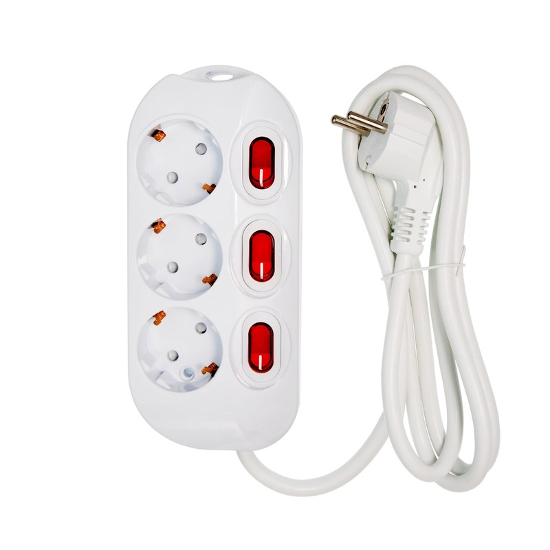 feletec feletec 3-Fach Steckdosenleiste einzeln schaltbar 1,5m Kabel Farbe: wei?,