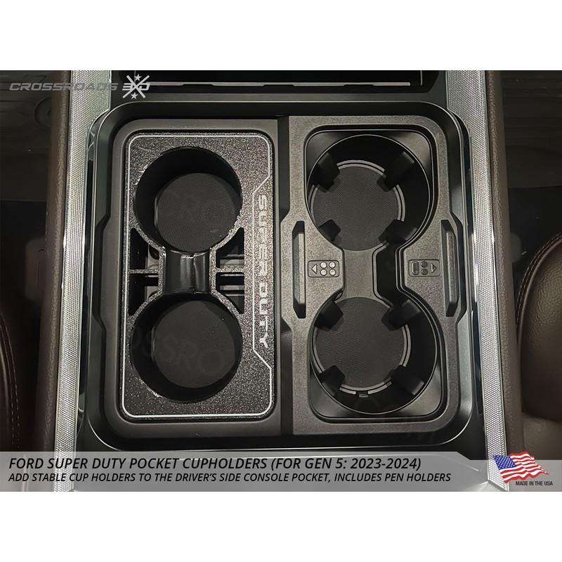 Cup Holder for Ford Super Duty Pickups (F250, F350, 2023-2025)
