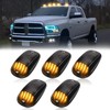 R&F Auto 5Pcs Smoked LED Cab Roof Marker Lights Compatible