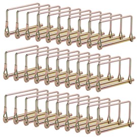 Semetall 30PCS Square Pto Shaft Locking Pin 1/4" x 2-3/4" Hitch pin Trailer Pin –Safety Coupler Pin for Farm Trailers Wagons Towing, Lawn, PTO and Hitches(1/4 Trailer Coupler Pin)