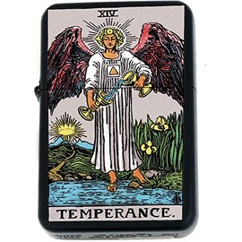 Birthday Zodiac Signs, Horoscope Symbols, Astrology Icons Collection Gifts Infinity Black Matt Windproof Lighters! (Temperance)