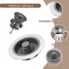 1 Pcs 3 in 1 Pop up Sink Plug Replacement,