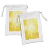 Lunarable Yellow Fabric Pouch Set of 2, Fall Inspired with