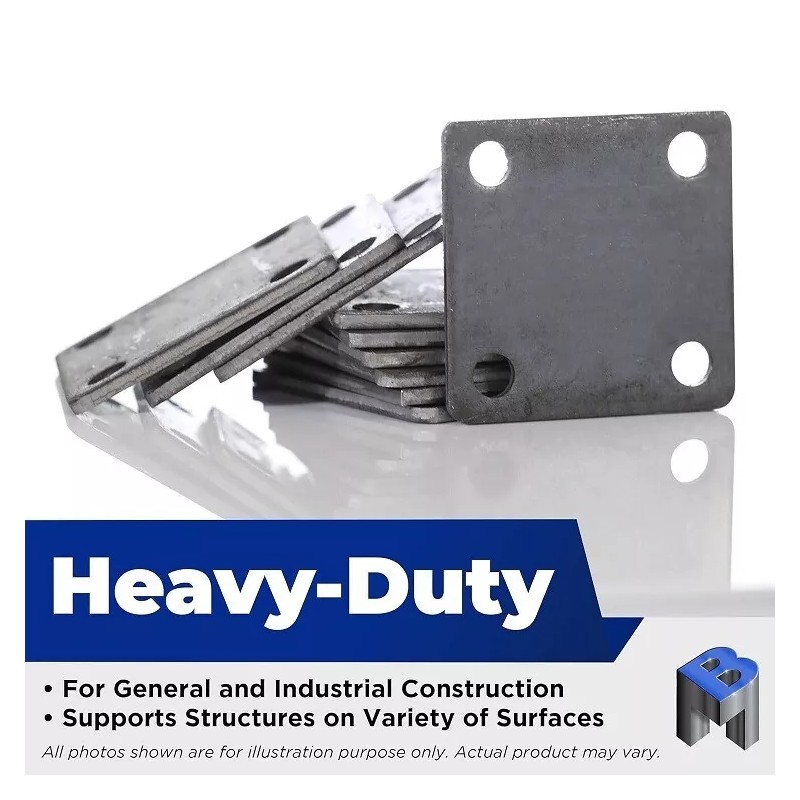 5" x 5" Heavy Duty Square Flat Steel Metal Base
