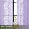 OVZME Lavender Sheer Curtains 96 inches Long 2 Panels for