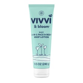 Vivvi & Bloom Gentle 2-in-1 Baby Lotion, Face and Body, for Delicate & Sensitive Baby Skin, Hypoallergenic Lotion Natural Scent, 8.5 oz (Pack of 1)