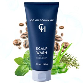 Comme Homme Hydrating Scalp Wash for Bald Men | Gently Cleanses, Soothes & Energizes with Basil, Aloe, Tree Tea & Caffeine | Scalp Wash for Face & Scalp | 5 fl. oz/ 150 ml