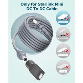 2 PCS Starlink Mini Cable Adapter DC to USB Type C Converter for Starlink Mini Accessories Input 20V Type C Male to DC 5.5 x 2.1mm Female Starlink Mini DC Power Adapter Work with 100W PD Source Black