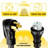 50 Amp Generator Extension Cord 13ft 14-50P to SS2-50R Heavy