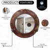 Nagina International Rustic Copper Shipwrecked Premium Nautical Porthole Mirror |