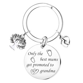 Nfyxcaz First Time Grandma Gifts New Grandma Gift Keychain Mother's Day Gift Grandmother Announcement Gift Keychain Grandma To Be Keyring