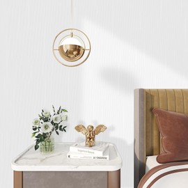 FunStick 16"x240" Stripe White Wallpaper Peel and Stick Modern Grasscloth Wallpaper Textured White Contact Paper Self Adhesive Fabric Linen Wall Paper Roll for Bedroom Walls Cabinets Furniture Renters