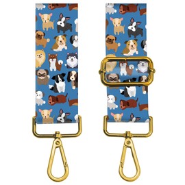 BeauBeast Purse Strap Replacement Crossbody 2" Wide Shoulder Strap, Cute Handbag Strap Bag Strap Replacement Belts Adjustable Cute Dogs