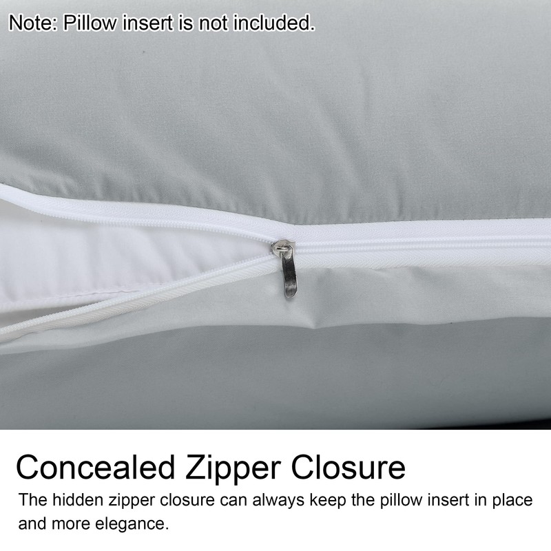 sourcing map Soft Brushed Microfiber Body Pillow Cover with Zipper