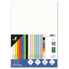 Kangaro - Coloured Paper Cream White DIN A4 - 120 g/m² FSC Mix - Pack of 100 - Letter Paper Craft Paper DIY, 29.7 x 21 x 1.5 cm