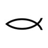 Christian Jesus Fish Ichthys Sticker - Decal - Die Cut
