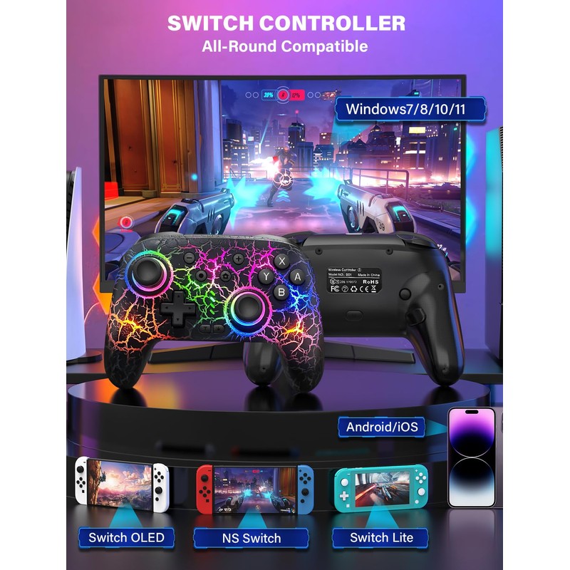 ZRZLMVP Switch Pro Controller Wireless Control - Compatible with Nitendo