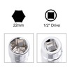 sourcing map Socket Accessory Set of 3 Pcs, 22mm 6-Point