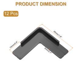 sourcing map Corner Protectors, 12 Pcs Table Corner Protectors, Furniture Corner Guard and Edges Safety Bumpers for Table Edges and Sharp Corners (Star-shaped, Black)