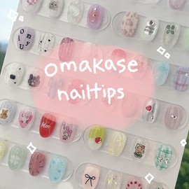 Omakase handmade nail tips of your choice ❤️ - Short Ballerina / 마음대로 고르는 오마카세 수제네일팁 ❤️ - 숏발레리나
