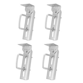 4 Pcs 8 inch Galvanized Swivel Top Bunk Bracket Kit with Hardware, Compatible with 3"x3"，2"x3",1.5"x3" Boat Trailer Crossmember,Boat Trailer Bunk Brackets & Square U-Bolts
