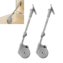 LIKERAINY 90 Degree Soft-Down Hydraulic Lid Support Lid Stay with Soft Close for Flap Door Toy Chest Box Top Opening Upward Hinges Mechanism Pack of 2 Sets