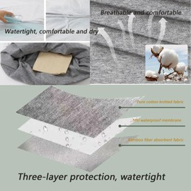 Yodilala TPU Incontinence Care Trousers,Washable Elastic Adjustable Patient Care Trousers,Adult Incontinence Leak-Proof Pants,Ideal for Bedridden Patients, Elderly, Mobility Impaired(Gray,XXL)