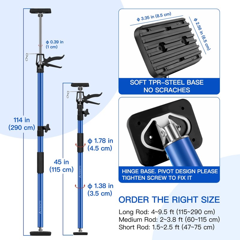 2PK Support Pole,Steel Telescopic Quick Adjustable 3rd Hand Support System,