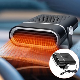 MACHSWON Car Heater,120W Portable Fast Heating Auto Car Heater Defroster Windshield Defogger Automobile Windscreen Heater Plug in Cigarette Lighter 360 Degree Rotary (Black)