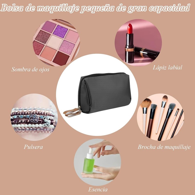 Bolsa de Cosméticos de Viaje,Bolsa de Cosméticos,Negro