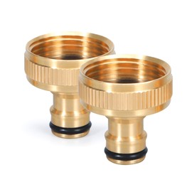 2 Pcs Tap Hose Connector,Hosepipe Connectors,Kitchen Tap Hose Connector,Faucet Adapter,Threaded Faucet Adapter,Threaded Connector for Hosepipe Fittings Metal Connectors Pressure No Leak Structural