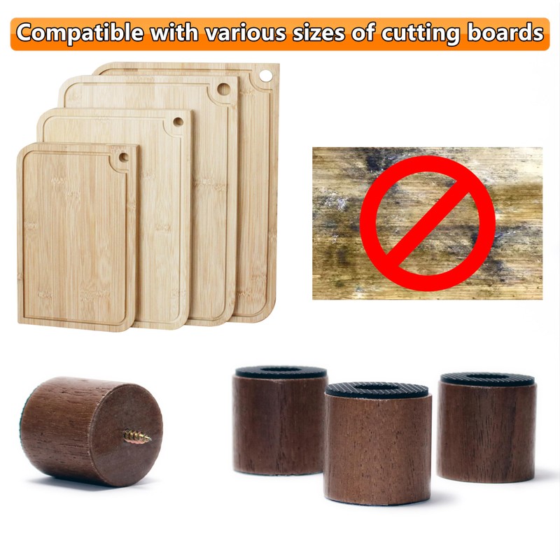 ANFU Cutting Board Feet, Walnut Chopping Board Feets, Non Slip