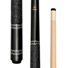 ASKA Short Kids Cue Stick LCS, Canadian Hard Rock Maple, 13mm Hard Tip, Choice of Length/Style (L9S 36" Black) …
