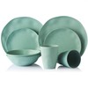 Morgiana 8 pcs Bamboo Sage Green Dinnerware Plates Set Reusable