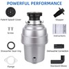 GarveeTech Garbage Disposal 1 Hp, Continuous Feed Noise Insulation Food