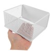 TEHAUX Magnetic Fridge Side Organizer Compact Mesh Basket for Garlic