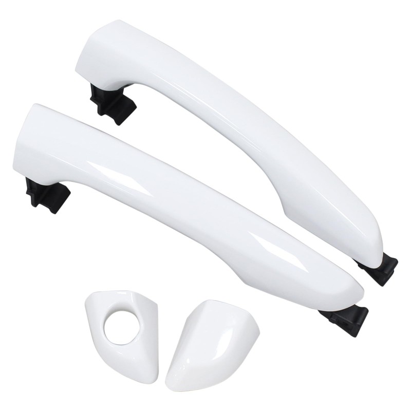 ApplianPar Front Driver and Passenger Side Exterior Door Handle White