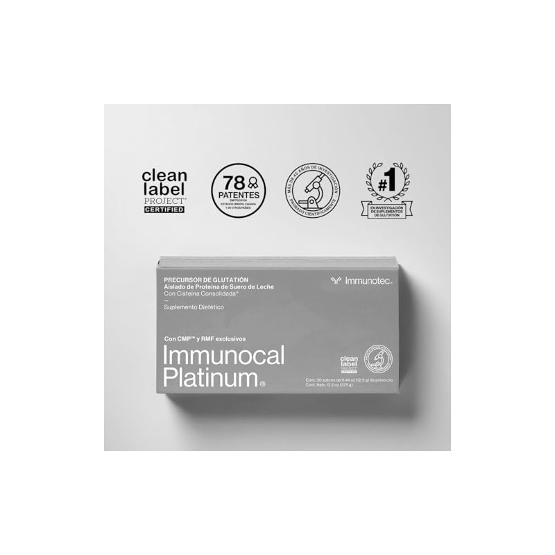 Immunocal Platinum Precursor Glutatión Aislado Proteína Suero Leche Renovación Cutánea