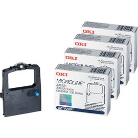 OKI 52102001Bd Matrix Nylon Printer Ribbons,F/Microline, 4/Bd, Black