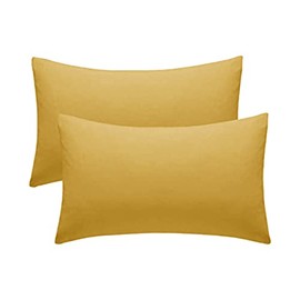 Ochre Pillow Cases 2 Pack Hotel Quality Microfiber Pillowcases Covers (Ochre, 2 x Pillow Cases)