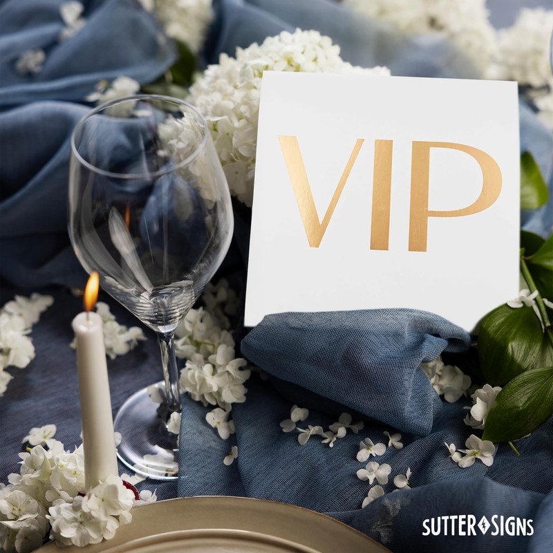 VIP Table Sign 10 Pack | Reserved Table Tent Night