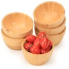 ZTHapwa Bamboo Wooden Bowls Set of 6, 3 Inch Small
